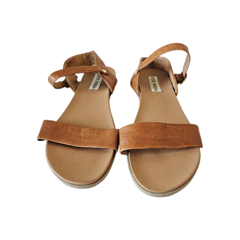 Steve Madden Women's Brown Leather Sandal Size 8